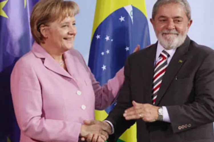 Luiz Inácio Lula da Silva e Angela Merkel: conferência não trará acordo ideal (.)