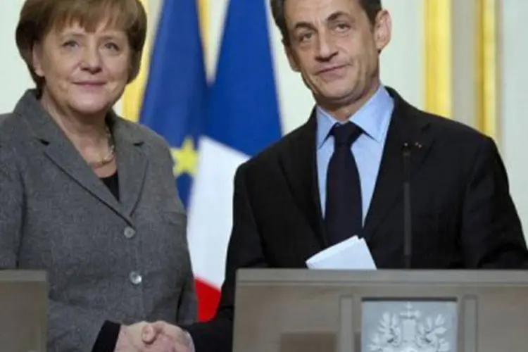 Merkel recordou que Sarkozy a apoiou em 2009, quando ela era candidata a um segundo mandato de chanceler
 (Lionel Bonaventure/AFP)