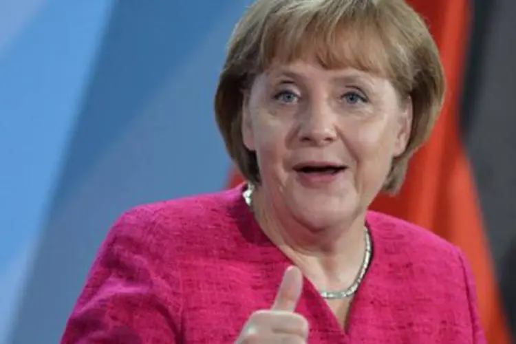 
	A chanceler alem&atilde;, Angela Merkel: os dois dirigentes tamb&eacute;m abordar&atilde;o a situa&ccedil;&atilde;o na S&iacute;ria
 (Johannes Eisele/AFP)