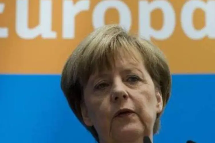 
	Angela Merkel: &quot;consideramos importante a discuss&atilde;o a fundo, sobre o desemprego e sobre como podemos ser mais competitivos, como podemos criar crescimento&quot;, indicou Merkel (AFP)
