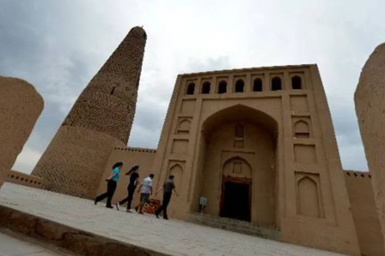 Mesquita em Xinjiang, na China: polícia matou dois supostos assassinos (Mark Ralston/AFP)