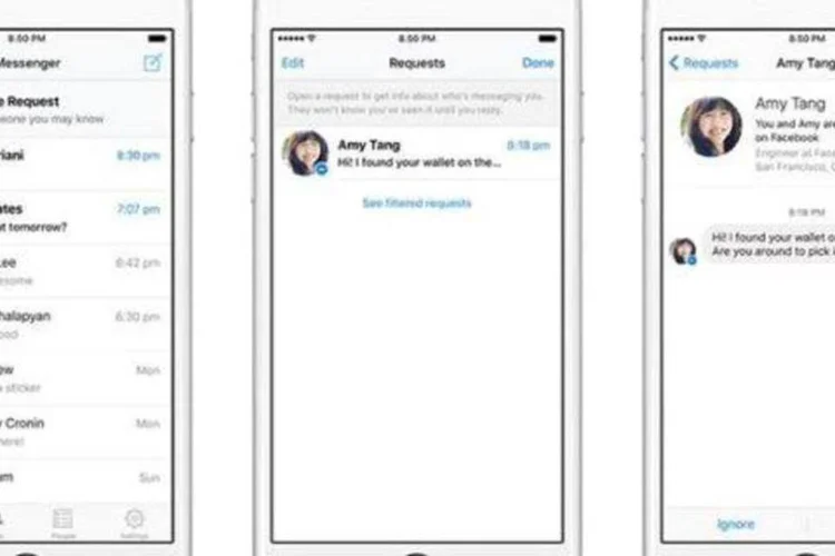 
	Novo recurso do Facebook Messenger
 (Reprodução/Facebook)