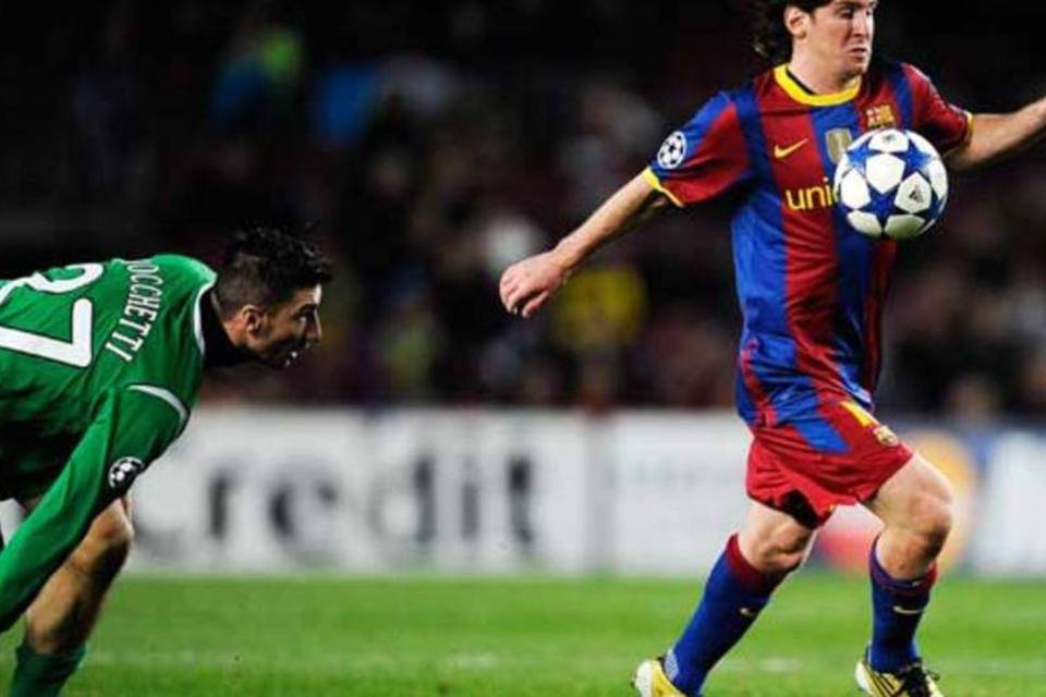 Lionel Messi, estrela do Barcelona: clube fechou o maior contrato do gênero no futebol mundial (David Ramos/Getty Images)