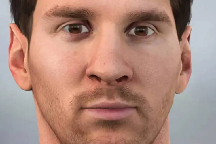 Avatar de Lionel Messi: Messi virtual é pra ser um retrato fiel do jogador que estará nos gramados do game, demonstrando um pouco da capacidade gráfica e tecnologia de movimentos (Reprodução)