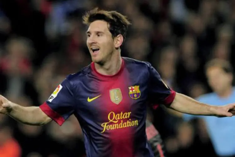 
	O atacante argentino Lionel Messi: ap&oacute;s ser o melhor em 1997, 2009 e 2011, o Barcelona foi escolhido melhor clube em 2012
 (©AFP / Josep Lago)