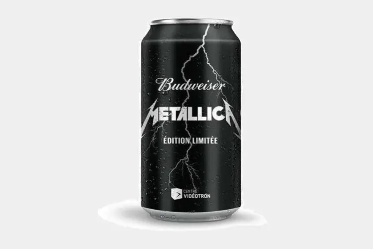 Cerveja do Metallica: lançamento em parceria com a Budweiser (Reprodução)