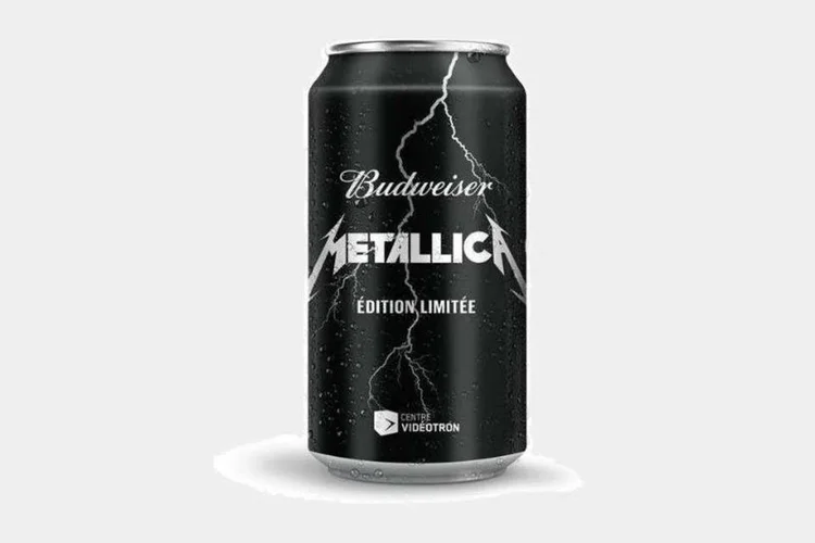 Cerveja do Metallica: lançamento em parceria com a Budweiser (Reprodução)