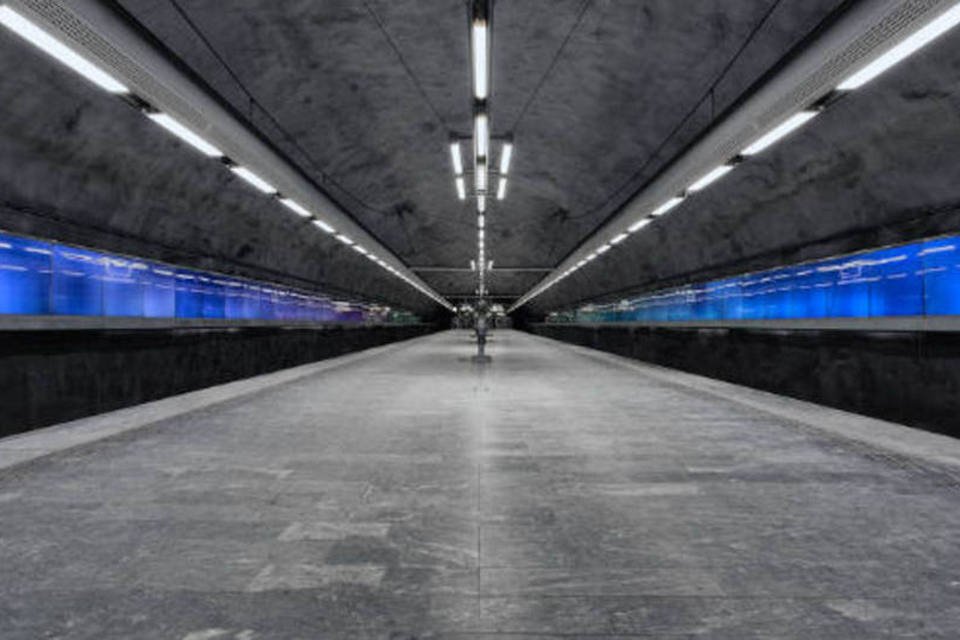 "Obras de arte" do metrô de Estocolmo viram fotografias