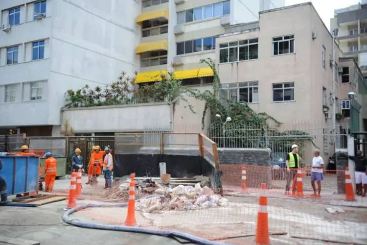 
	Obras do metr&ocirc; no Rio: local do vazamento &eacute; vizinho ao canteiro de obras da linha 4 do metr&ocirc;
 (Tomás Silva/Agência Brasil)