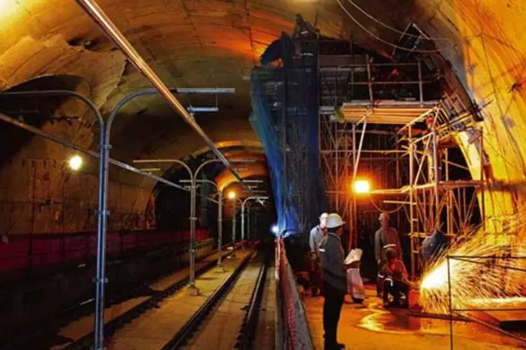 
	Obras de expans&atilde;o da Linha 4 do Metr&ocirc;: crise levou a atraso e abandono de obras
 (Germano Lüders/EXAME.com)
