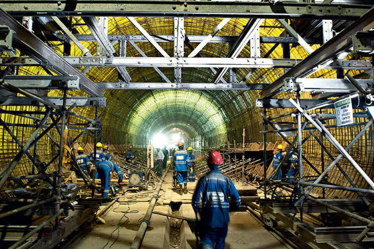 Obra da Linha 5 do metrô, em São Paulo: imprevistos no projeto (Germano Lüders / EXAME)