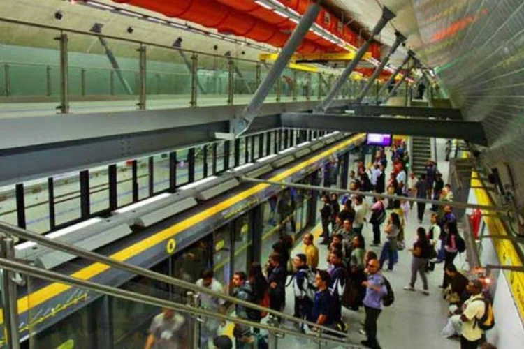 
	Metr&ocirc; da linha amarela de S&atilde;o Paulo
 (VEJA SÃO PAULO)