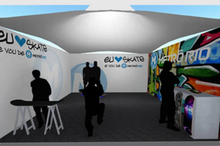 Stand do MetrôRio: quem passou pelo local recebeu squeeze personalizado (Divulgação)