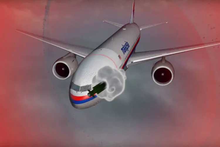
	Anima&ccedil;&atilde;o mostra momento da queda do voo MH17 da Ucr&acirc;nia: relat&oacute;rio final da investiga&ccedil;&atilde;o internacional constatou que m&iacute;ssil de fabrica&ccedil;&atilde;o russa foi causa da trag&eacute;dia
 (Reprodução/YouTube)