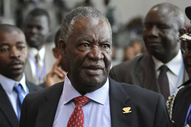 Presidente da Zâmbia, Michael Sata: Sata deve ser sucedido interinamente pelo ministro da Defesa, Edgar Lungu (Noor Khamis/Reuters)