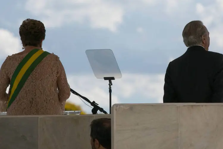 
	Dilma Rousseff e Michel Temer: tecnicamente, os dois ainda ser&atilde;o presidentes na abertura da Olimp&iacute;ada
 (Ascom/VPR/Flickr)