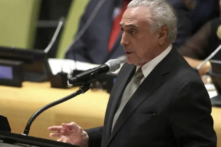 Michel Temer presidente do Brasil durante a cúpula sobre refugiados e imigrantes da ONU 19/09/2016 (Carlo Allegri / Reuters)