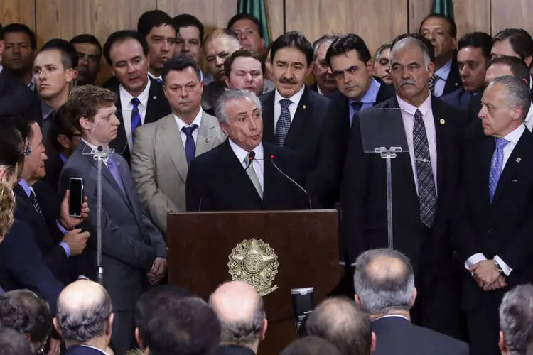 Presidente interino do Brasil, Michel Temer, dia 12/05/2016 (Valter Campanato/ Agência Brasil)