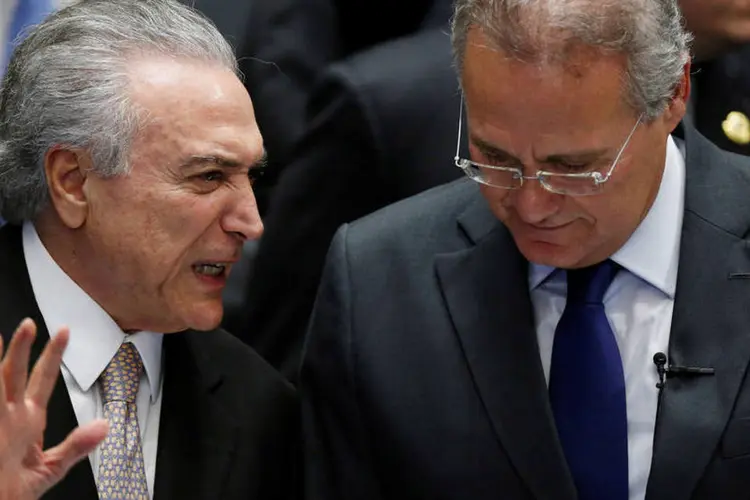 
	Temer e Renan: &quot;Gerar emprego &eacute; o primeiro tema que deve ser levado em conta nas nossas decis&otilde;es&quot;
 (Ueslei Marcelino/Reuters)