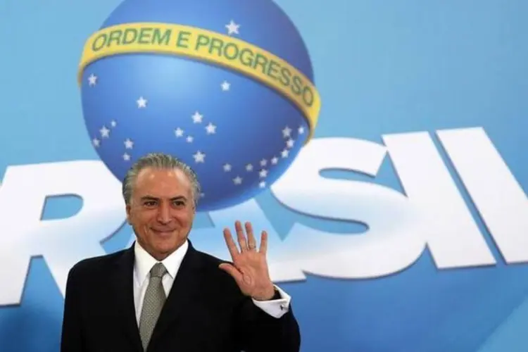 
	Temer: a grava&ccedil;&atilde;o foi feita no pal&aacute;cio do Jaburu, por volta das 14 horas, cerca de meia hora depois da vota&ccedil;&atilde;o aprovando o impeachment de Dilma Rousseff
 (REUTERS/Adriano Machado)