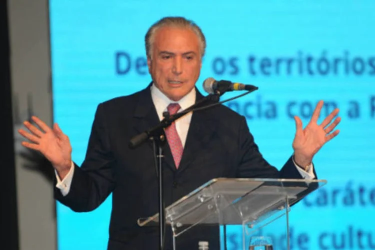
	O vice-presidente, Michel Temer: no ato na Espanha, que ser&aacute; aberto &agrave; imprensa, Temer expor&aacute; a situa&ccedil;&atilde;o do Brasil e as perspectivas de futuro.
 (José Cruz/ABr)