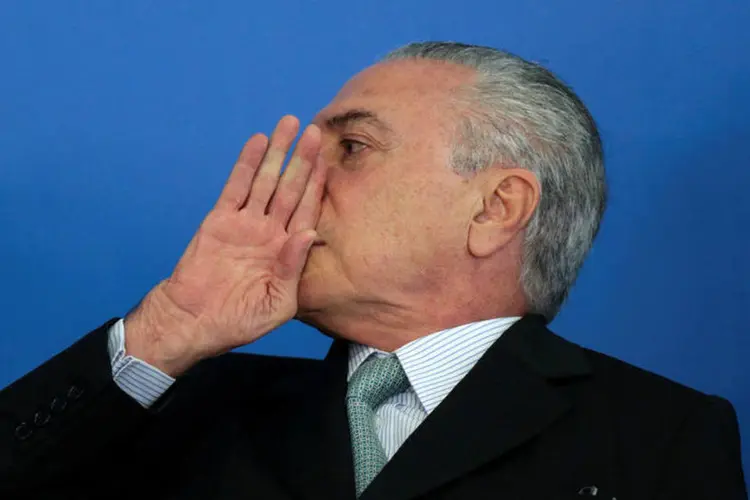 
	Michel Temer: distribui&ccedil;&atilde;o de cargos e promessa de obras garantiu vantagem contra Dilma em vota&ccedil;&atilde;o do processo de impeachment
 (Ueslei Marcelino / Reuters)
