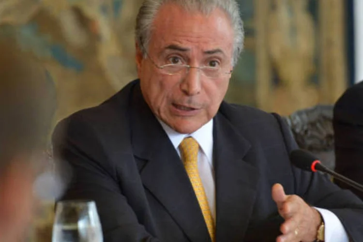 
	O vice-presidente Michel Temer (PMDB): Temer declarou que &quot;n&atilde;o h&aacute; condi&ccedil;&otilde;es de fazer o plebiscito antes de outubro&quot;, por isso a consulta dever&aacute; ficar para uma data posterior
 (Wilson Dias/ABr)