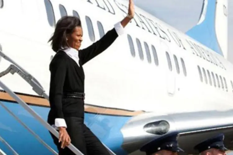  Michelle Obama foi recebida no domingo pelos reis Juan Carlos e Sofia, antes de voltar a Washington