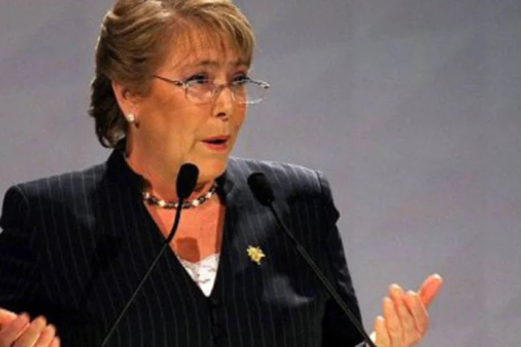 A ex-presidente do Chile, Michelle Bachelet: ela recebeu o prêmio da coragem feminina da Rádio Canadá, em Montreal (Hoang Dinh Nam/AFP)