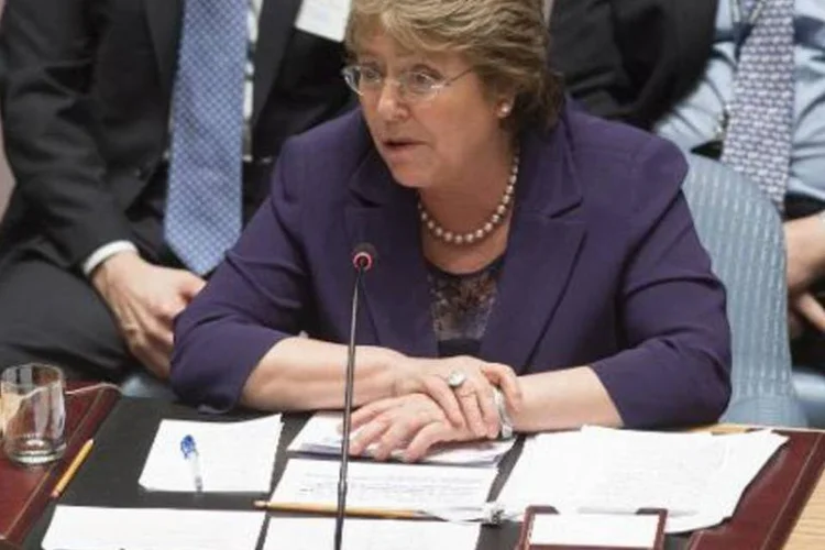 A presidente do Chile, Michelle Bachelet: "a reforma tributária arrecadará cerca de 8,3 bilhões de dólares por ano" (Saul Loeb/AFP)