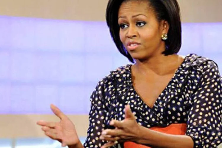 Michelle: "Essa abertura (da saia) era um pouco alta; não sei se eu gostaria que minhas filhas saíssem assim" (Getty Images)