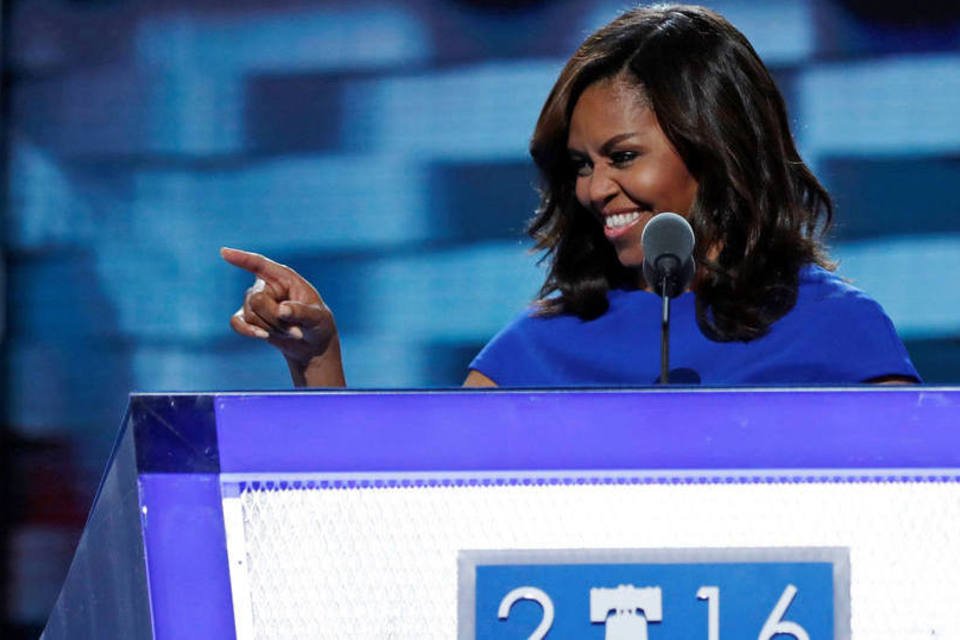 Michelle Obama rouba a cena em convenção democrata