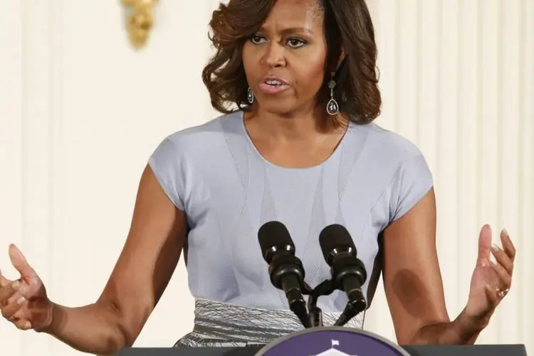 
	Michelle Obama: Primeira-dama disse que Obama est&aacute; fazendo todo o esfor&ccedil;o poss&iacute;vel para auxiliar o governo nigeriano
 (Reuters/Yuri Gripas)