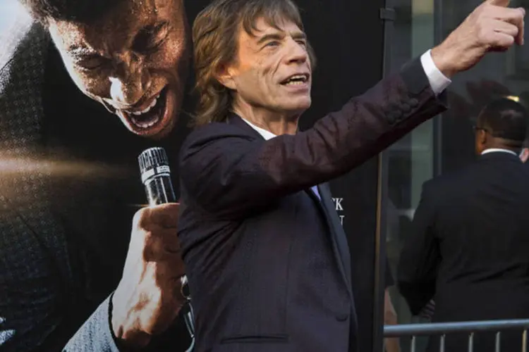 Mick Jagger durante a pré-estreia do documentário "Get on Up", sobre o cantor de soul James Brown (Eric Thayer/Reuters)