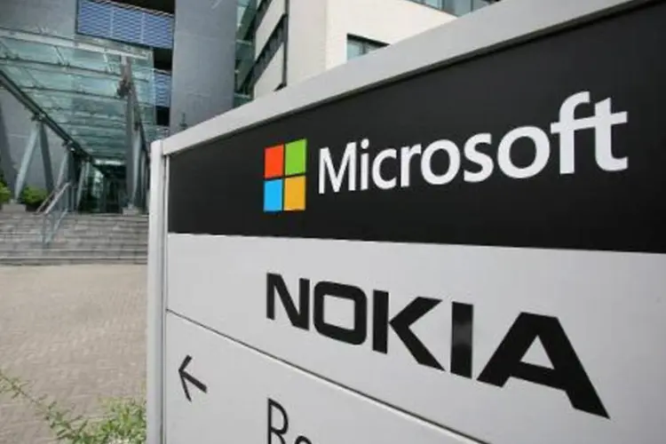 
	Microsoft e Nokia: assim como a Nokia, o Windows Phone tamb&eacute;m &eacute; pouco mencionado
 (Markku Ruottinen/AFP/AFP)