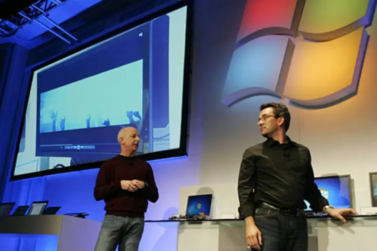 Apresentação sobre o Windows 8: o sistema operacional da Microsoft deve ficar pronto em 2012  (Getty Images)