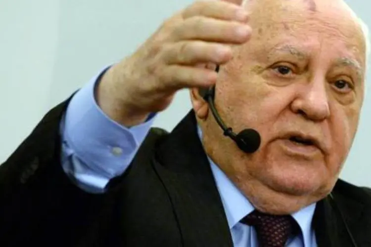 O ex-presidente soviético Mikhail Gorbachev: "os Estados Unidos nos arrastam para uma nova Guerra Fria" (Vasily Maximov/AFP)