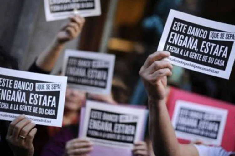 Milhares de "indignados" celebram até terça-feira o aniversário de seu movimento
 (Pedro Armestre/AFP)
