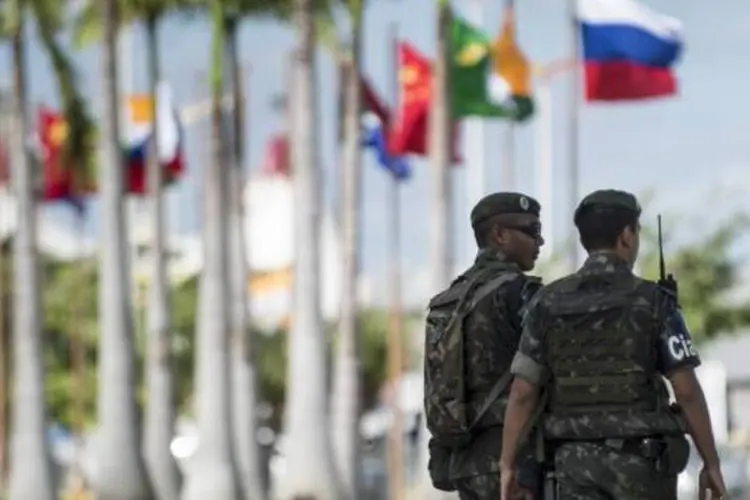 Militares por ocasião da Cúpula dos BRICS: segurança está reforçada por cerca de 2,3 mil militares (Marcelo Camargo/ABr)