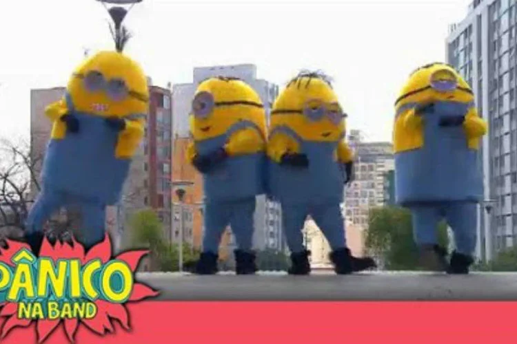 Quadro do programa Pânico na Band: uso da imagem dos minions (Reprodução)