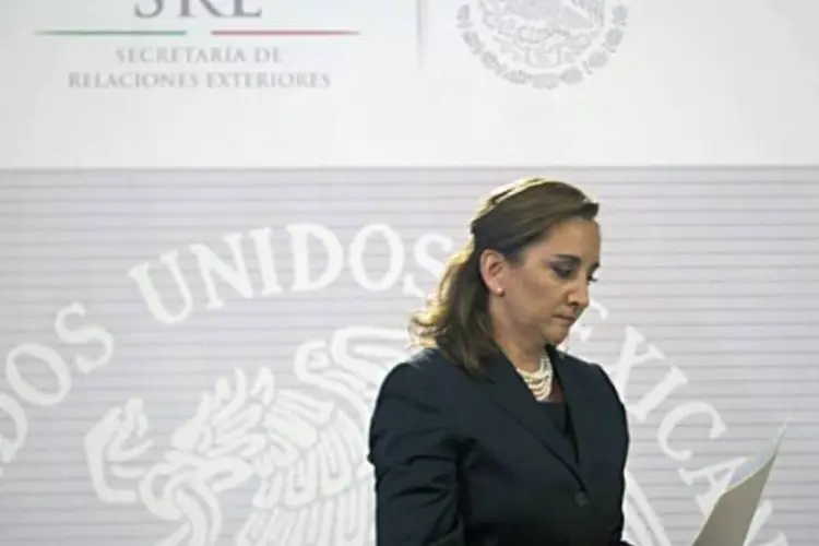 A ministra mexicana das Relações Exterirores, Claudia Ruiz Massieu, na Cidade do México (Yuri Cortez/AFP)