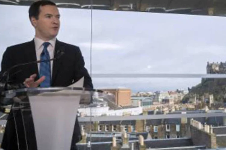 O ministro britânico das Finanças, George Osborne: "se a Escócia sair do Reino Unido, sai da libra esterlina", disse (James Glossop/AFP)