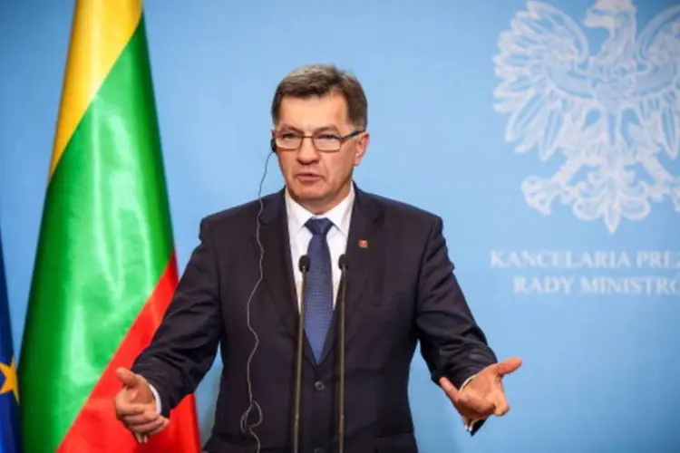 O primeiro-ministro da Lituânia, Algirdas Butkevicius: "nossos esforços foram reconhecidos" (AFP/Getty Images)