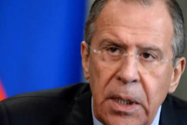 
	Chanceler russo, Serguei Lavrov: chancelaria adverte para &quot;san&ccedil;&otilde;es antirussas&quot;
 (Vasily Maximov/AFP)