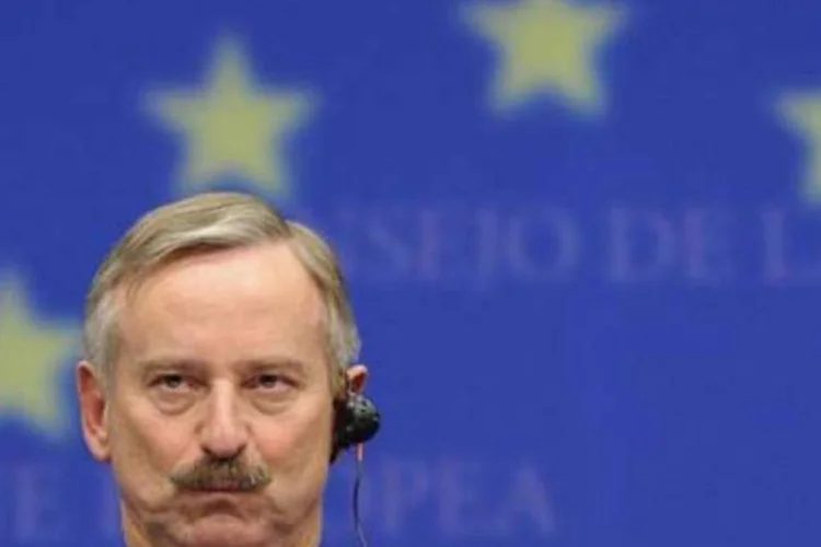 O vice-presidente de Transportes da União Europeia, Sim Kallas (.)