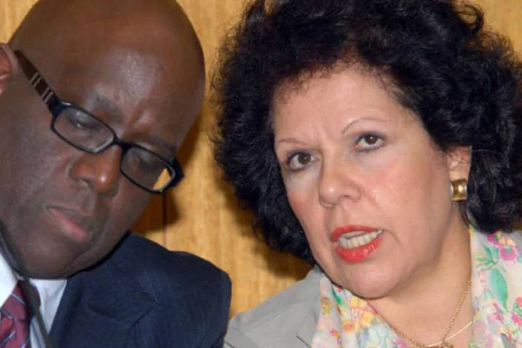 Edson Santos e Ana Lucy Gentil Cabral Petersen: antes de Nova York, ela era a embaixadora do Brasil em Angola (Valter Campanato/Agência Brasil)