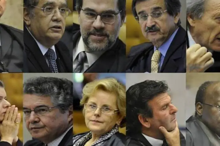 Ministros do Supremo Tribunal Federal (STF) que julgam o processo do mensalão (Fabio Rodrigues Pozzebom/Agência Brasil)