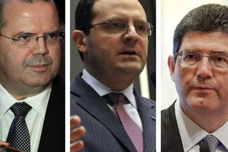 
	Tombini, Nelson Barbosa e Levy: &quot;A presidente Dilma fez excelentes escolhas&quot;, disse presidente da Febraban
 (Montagem/ EXAME.com)