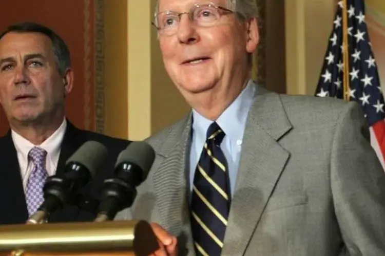 "Estamos muito próximos", afirmou o líder da minoria no Senado Mitch McConnell (Getty Images)