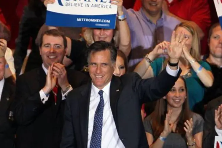 'A maioria dos americanos quer desfazer-se dela [a reforma] e nós estamos entre eles', disse Mitt Romney (Scott Olson/Getty Images)